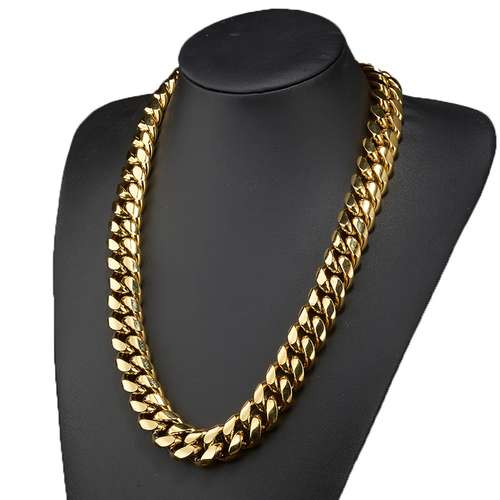 One piece 18K Gold plated Cuban Link Chain