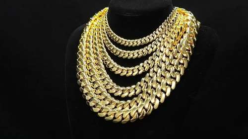 One piece 18K Gold plated Cuban Link Chain
